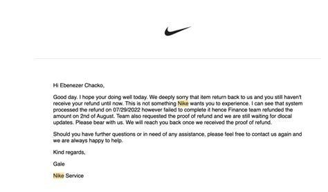 nike refund scam